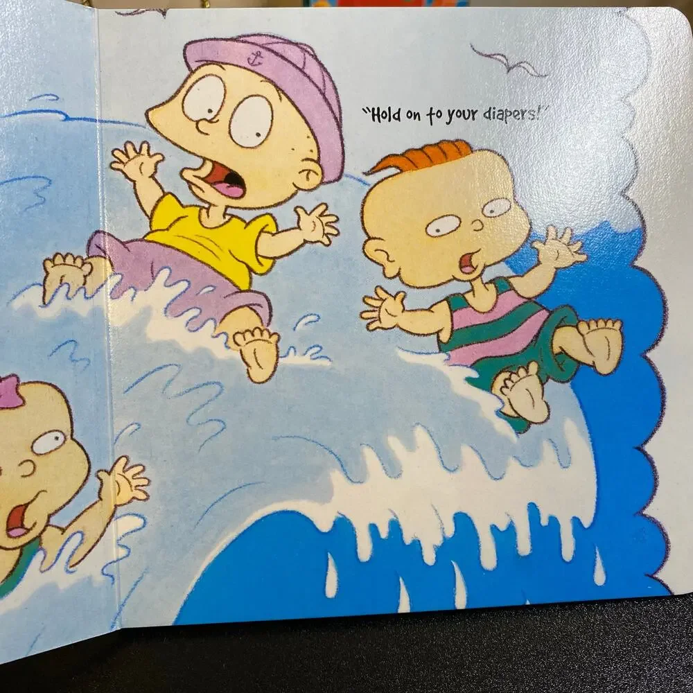 Vintage 90s Nickelodeon Rugrats Lot - VHS, 4 Storybooks & Tommy Figure Bundle